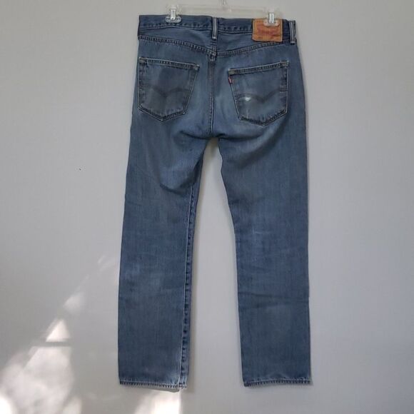 Levi's 501xx Jeans Mens 33x32 Denim Medium Wash Authentic Button Fly - Picture 3 of 5